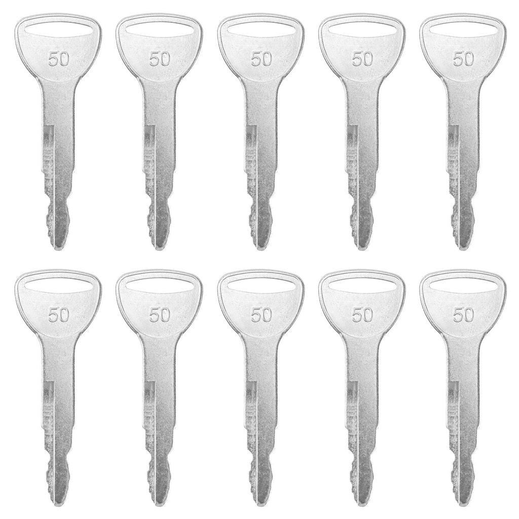 QWORK Ignition Keys, 10 Pack Forklift Key Heavy Equipment Ignition Keys 57591-23330-71 575912333071 A62597 Compatible With Toyota Forklift