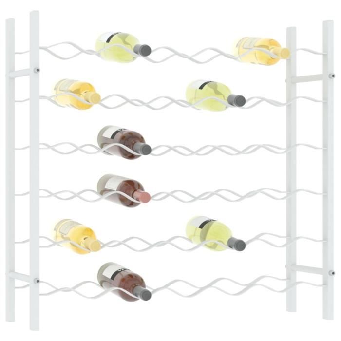 VidaXL Bottle Rack for 36 Bottles White Metal 340910