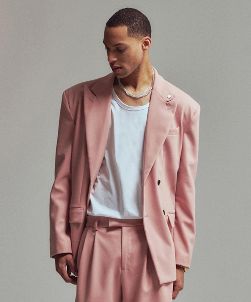 Erer Men Double Jacket P Pink