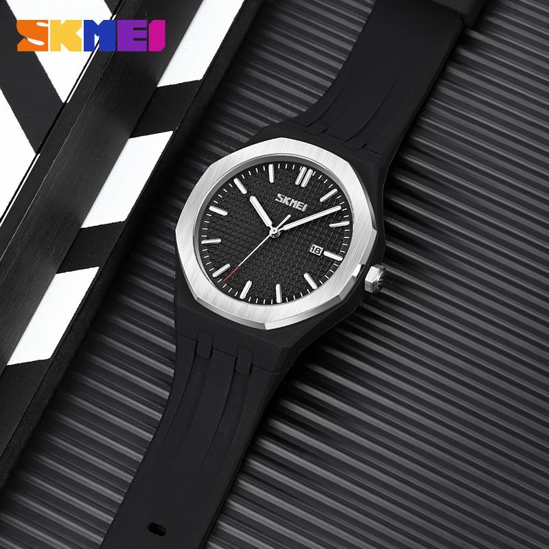 Simple Single Calendar Casual Couple Watch Integrated Silicone Belt Waterproof Men's and Women's Quartz Watch