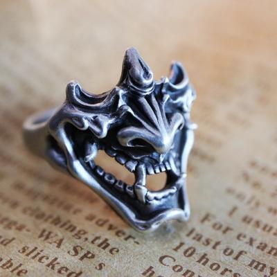 Animal Tooth Ring Demon Ring Japanese Frosted Style Skull Ring