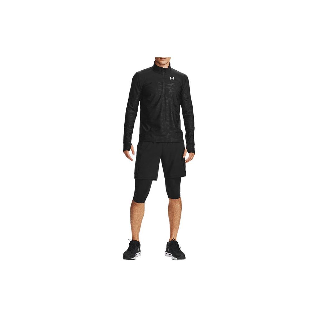 Under Armour Qualifier Stealth 1/2 Zip Running Hoodie Men Hoodies Black 1356169-001