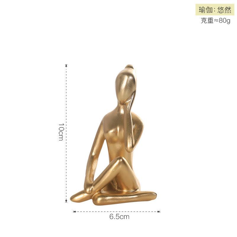 Sculpture Home Decor Abstract Art Yoga Poses resin Figurine Lady Figure Statue Study Office Yoga Studio Ornaments Decorations