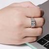 BagueRingen Men's 925 Sterling Silver Ring Imitation 1 Carat D-COLOR Moissanite Diamond Jewelry Luxury Rings Size7-12