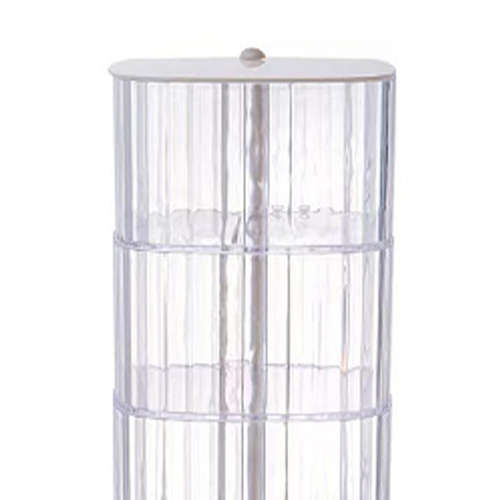 Rotating Hair Accessories Storage Box Dustproof Desktop Transparent 4 Tier Rotating Jewelry