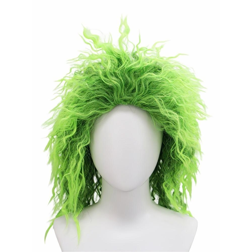 Tangerine/Green Halloween Costume Wig Voluminous Instant Noodle Style Hairpiece  Masquerade Ball