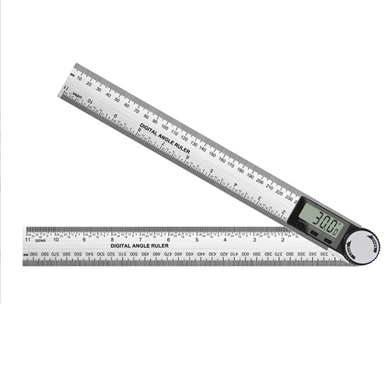 Digitaler Winkelmesser Digitaler Winkelmesser Metrisches Goniometer 360 Grad Edelstahl Rechtwinkliges Geodreieck Messwerkzeug 200 mm