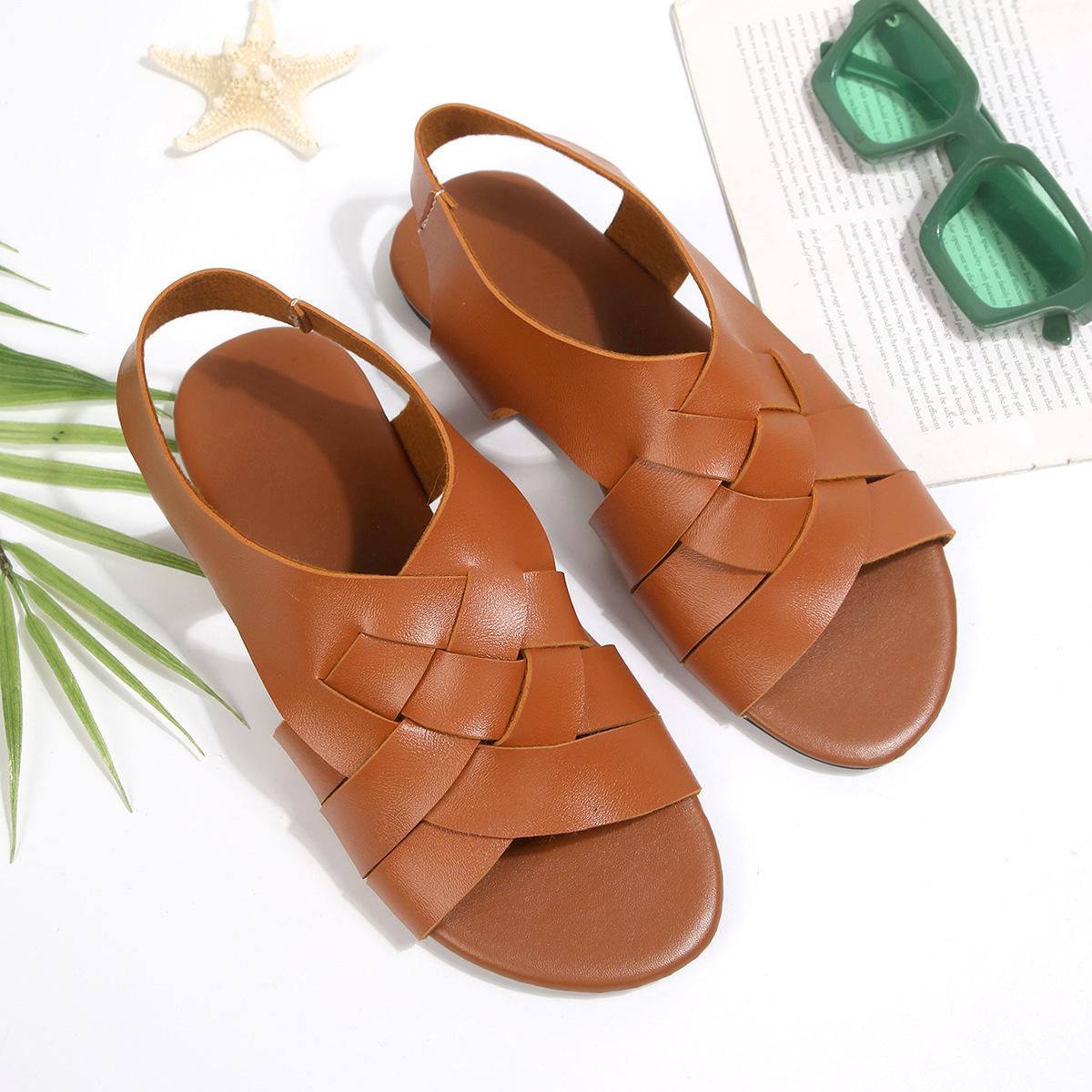 

New Style Women s Flat Shoes, Retro Beach Flip-flops 43 світло-коричневого кольору