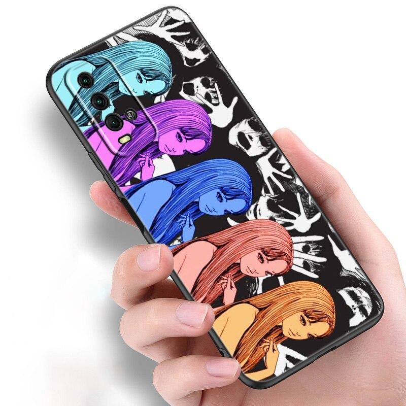 Hororový komiks junji ito Tomie Tees Glitchcore pouzdro na telefon pro Xiaomi Redmi Note 11 10 9 8 Pro 11T 10T 10S 9S 8T 9 9A 9C 9T kryt