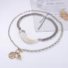 Personality trend unique creative design sense multi-layer animal horn pendant chain necklace versatile casual style