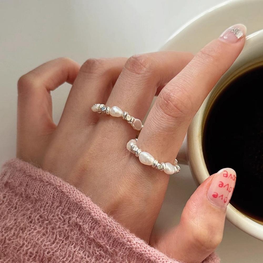 Over 120 Styles Korean style zircon diamond ring women's 925 sterling silver spring and summer niche light luxury high-end index finger ring open ring