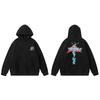 Unisex Oversized Drop Shoulder Hoodie Pants Set With Graffiti Print Cotton Blend Winter Casual Loungewear