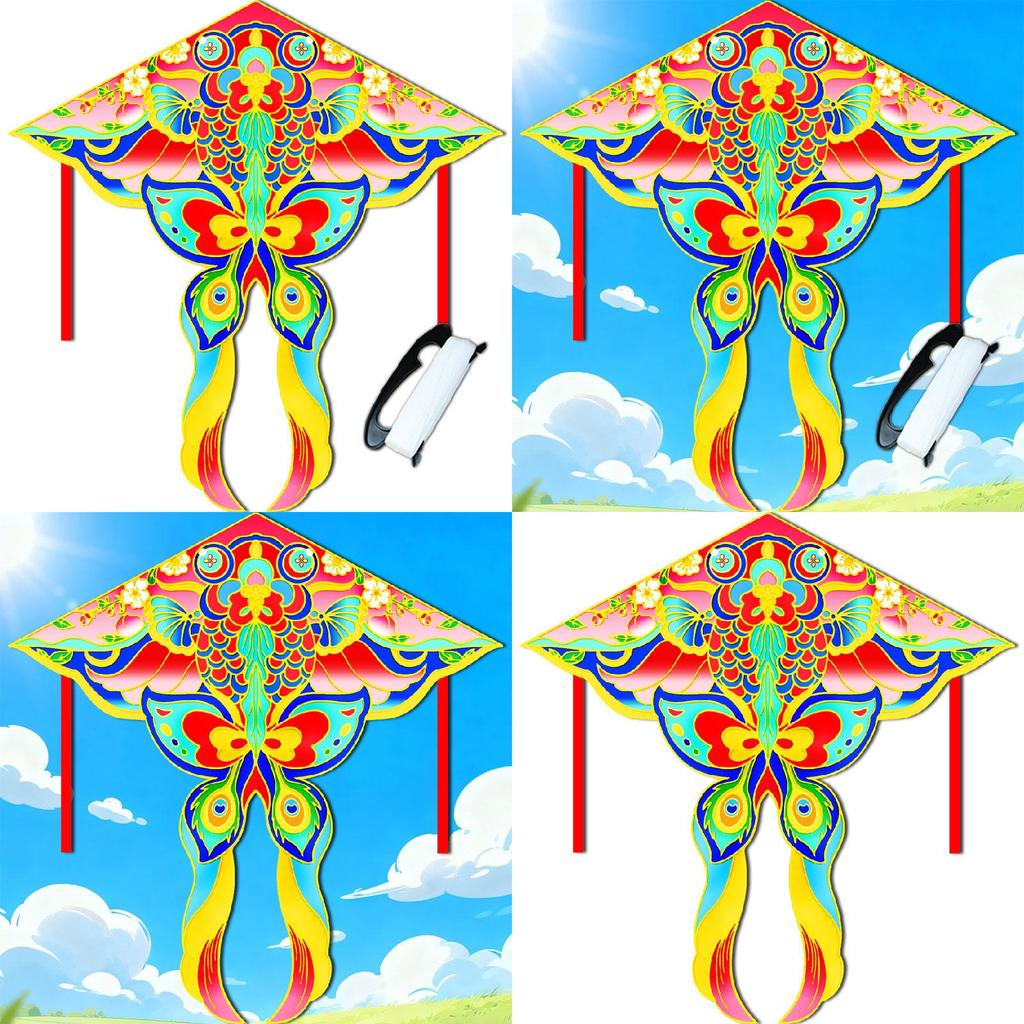 Schmetterlings-Goldfisch-Drachen Mit Glasfasergestell Für Den Außenbereich Und Als Geschenke
