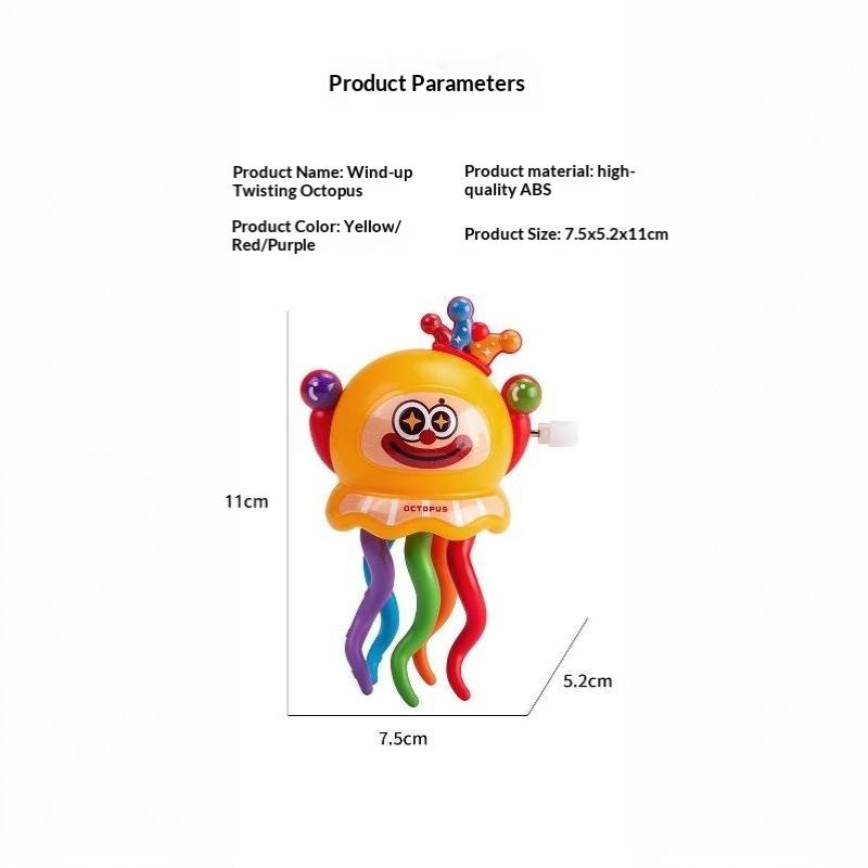 Wind Up Dancing Octopus Toy With Cute Cartoon Face And Colorful Tentacles Perfect For Toddlers Kids Birthday Gifts Daily Play