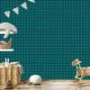 Green Checkered Wallpaper Turquoise and Sea Blue for Living Room and Bedroom 50x1000