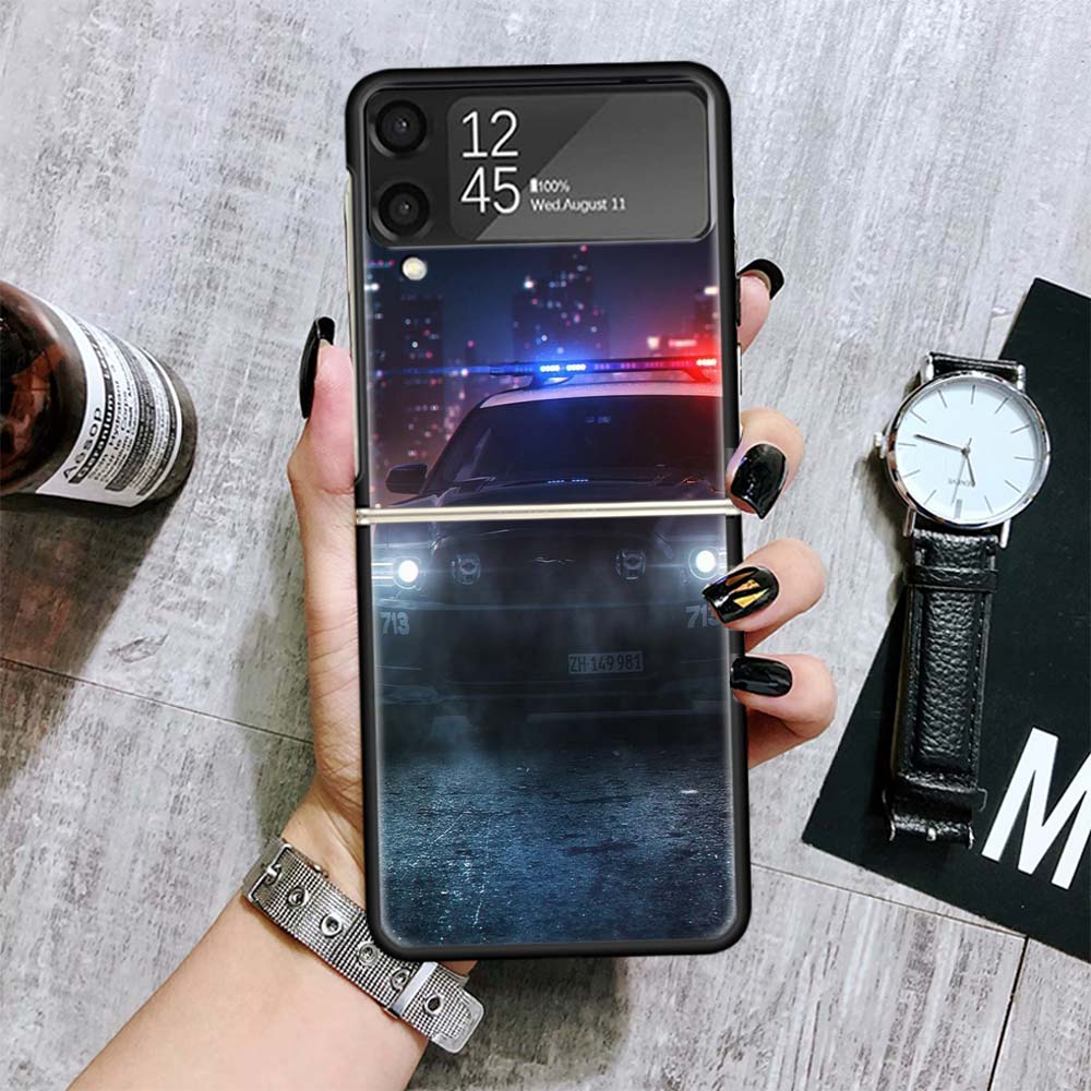 Police SWAT FBI Cases For Samsung Galaxy Z Flip 4 5 6 7 3 Z Flip7 Flip6 Flip4 Flip5 Flip3 5G Hard Shockproof Fundas Cover Galaxy