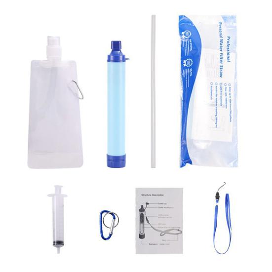 Personal Water Filter Straw Portable Water Purifier Outdoor Camping Hiking Backpacking Emergency Survival Filtration System