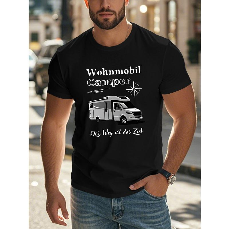 Европейские размеры Немецкий RV Кемпинг Мятая Плюс размер Мужская футболка M