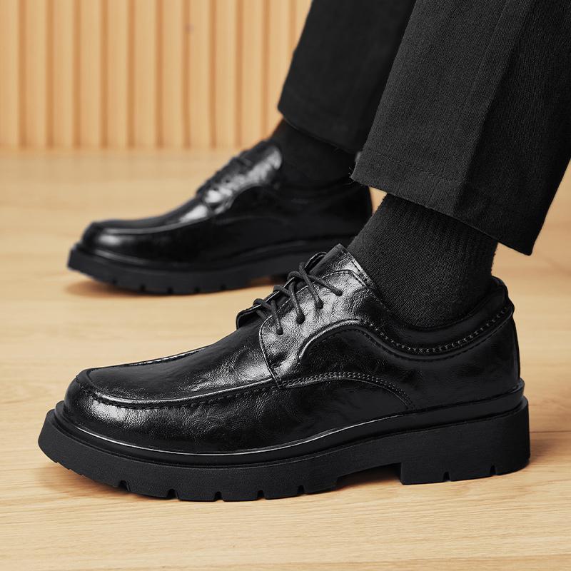 Модные новые кожаные оксфорды на платформе — фото 5