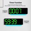 Creative Wall Lamp LED Wall Clock for Living Room with RGB Ambient Light Time Date Temperature Alarm Clock Synchronised Display