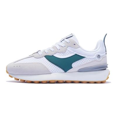 Li Ning Fangyuan Classic Non-Slip Wear-Resistant Low-Top Sports Casual Shoes Women Sneakers White Gray Green AGCT048-1