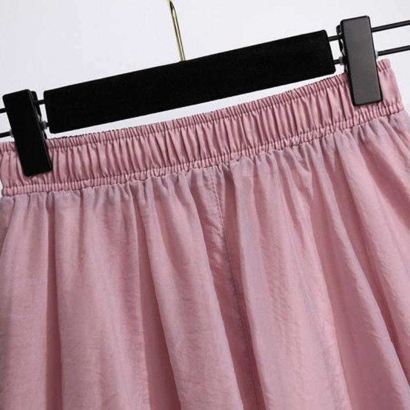 Women Swing Tulle Skirts Woman Elegant Pleated Tutu High Waist Solid Color Skirt Female Clothes