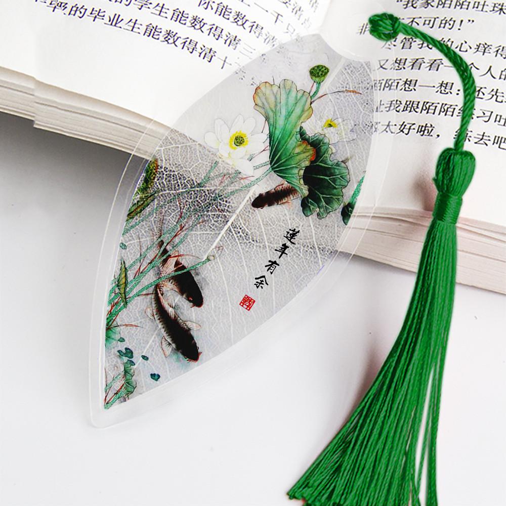 1pc Nette Klassische Kreative Lesezeichen Chinesischen Wind Natürliche Sammlerstücke Blätter Vene Lesezeichen Kreative Schreibwaren
