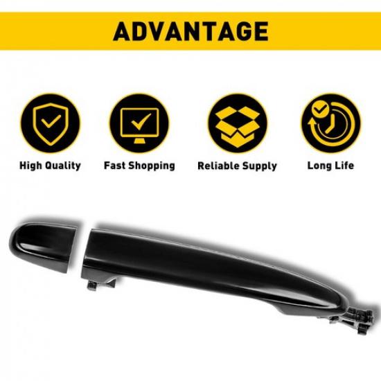 Front Exterior Outside Black Door Handle Right Side For 2007-2011 Toyota Camry