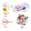 200Pcs 8mm Colored Acrylic Cracked Beads Set Jewelry Making Round Beads Kit For DIY Handmade Bracelet Necklace Gift Accessories