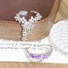 Super Fairy Light Luxury High-End Purple Zircon Row Diamond Flower Opening Ring Niche Full Of Diamonds Sweet And Cool Personality Ring Woman