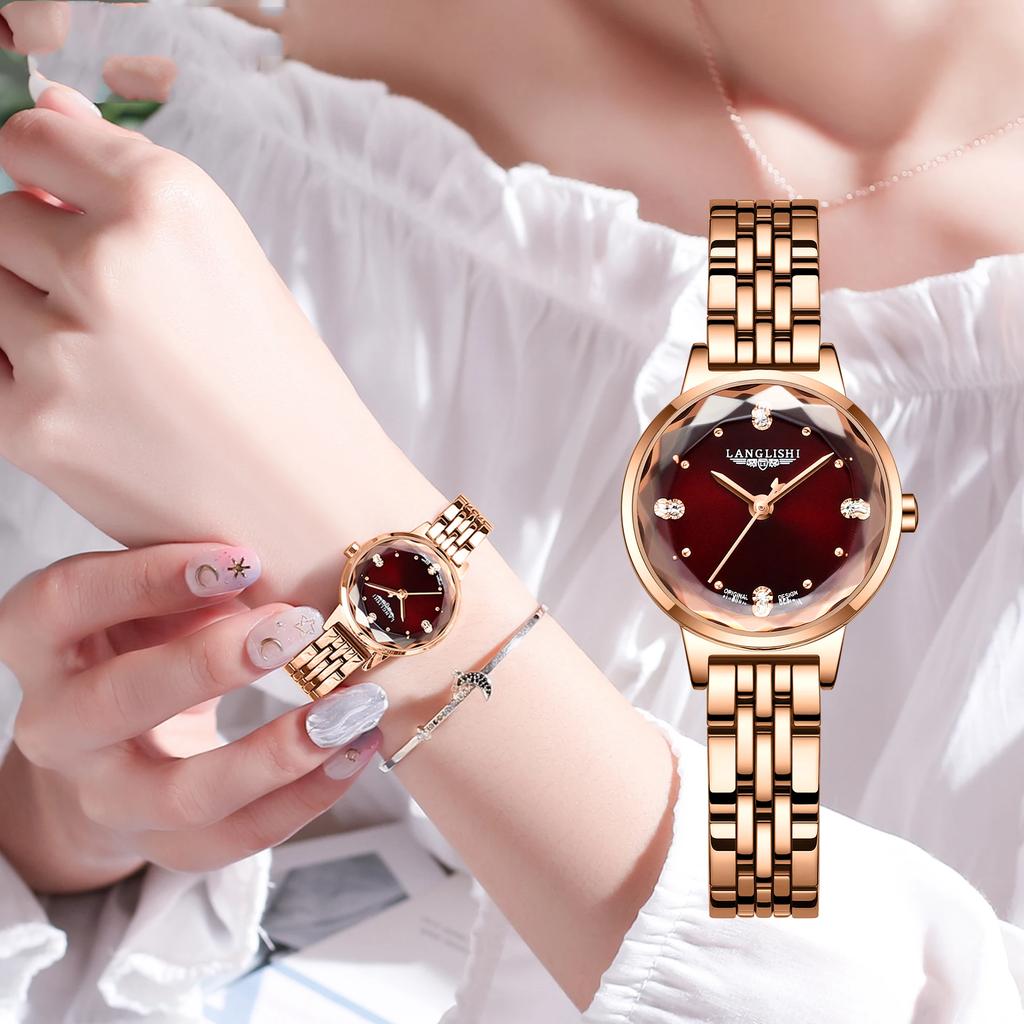 2023 neue Japan Quarz Malachit Grün Zifferblatt Luxus Damen Uhr Einfache Rose Gold Edelstahl Wasserdichte Armbanduhr für Frauen