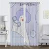 Anti-mosquito Curtains 2 Pieces Warm Happy Little Things Curtains Child Room Shades Tulle for Bedroom Partition Window Curtain