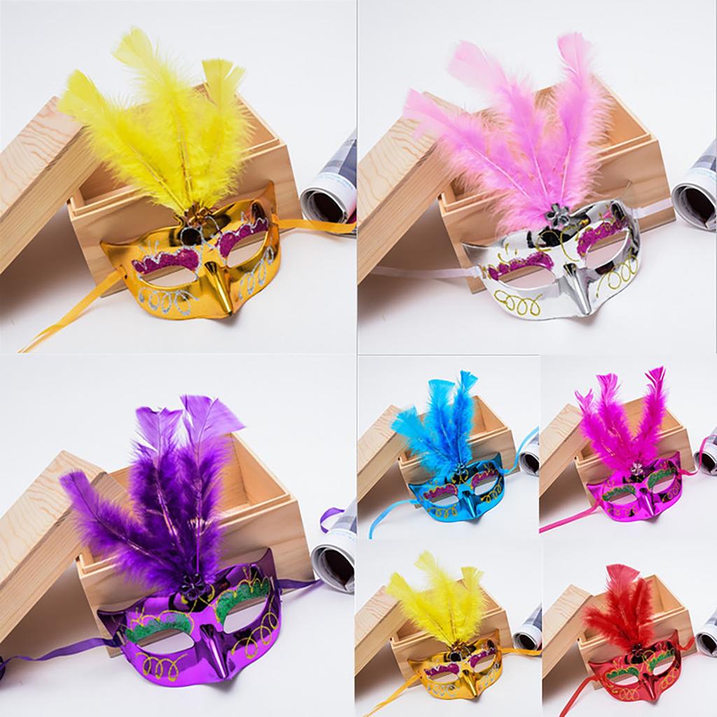 Luminous Feather Mask, Halloween and Christmas Light Up Style, Makeup Ball Costume Matching, Atmosphere Decoration Mask.