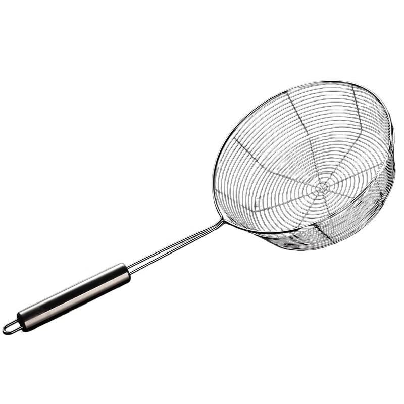 Qianxing Commercial 201 Stainless Steel Flat-Bottom Wire Skimmer