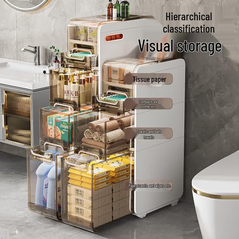 JEKO&JEKO Bathroom Floor-Standing Crevice Storage Cabinet