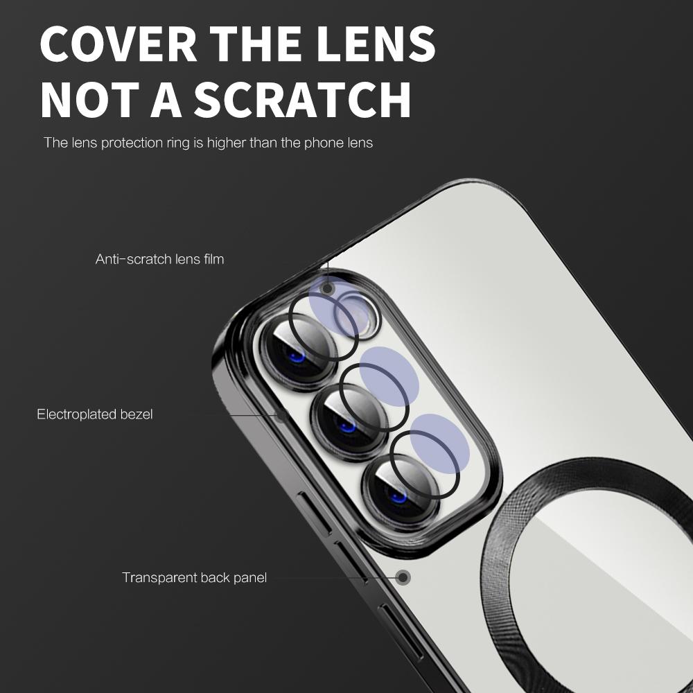Magnetic Case for Samsung Galaxy S23 Compatible with MagSafe TPU+PC Camera Protection Phone Cover