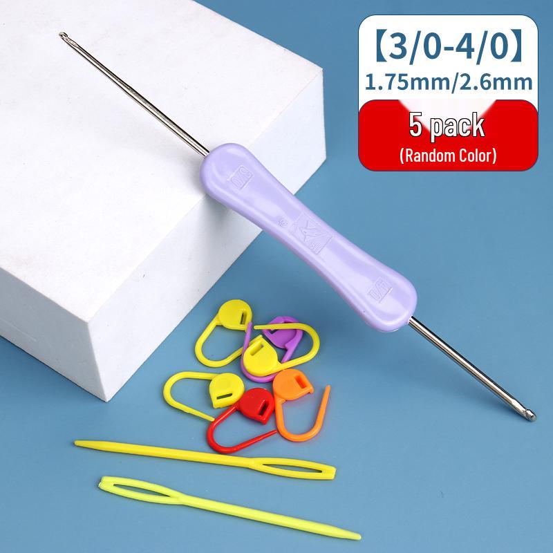 Double-Ended Crochet & Knitting Tool Set: Fine Hooks for Sweaters, Hats, Slippers, Bags