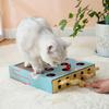 Cat Scratchers Cardboard with Whack-A-Mole Game Interactive Cat Toy Durable Cat Cardboard Box Cat Scratch Bed For Indoor Cats