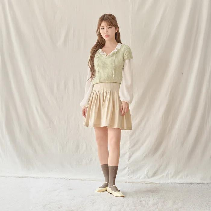 7 Pairs of Lululella Korean-made Daily Ribbed Long Socks