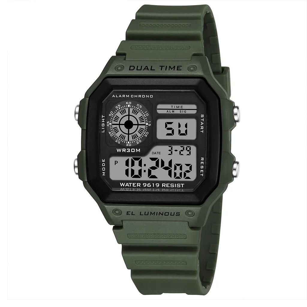 Digital Watches Men Sports Luminous Multifunction Waterproof Chrono Wristwatch Outdoor Running Student Watch