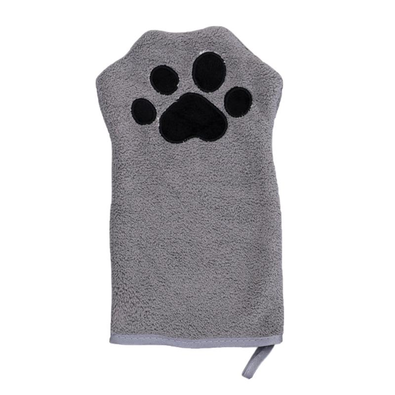Paw Bathing Towel For Cats Puppy, Machine-Washable Reusable Pet Grooming Towel - Soft, Absorbent Quick-Dry Bath Mitt
