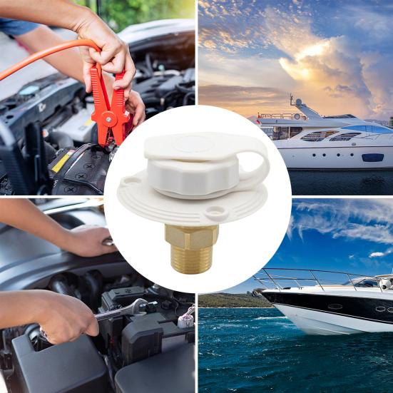 Yousheng RV Water Inlet Adapter 3/4 NH to 1/2 NPT Thread with Check Valve Lead-Free Brass Food-Grade Silicone Water Valve for Campers Trailers