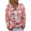 LXK-YK56 3D Print Christmas Cardigan Sweater