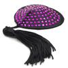 Women Rhinestones Heart Shape Nipple Cover with Tassels Reusable Adhesive Pasties Rave Club Party Breast Pads Sticky Bra