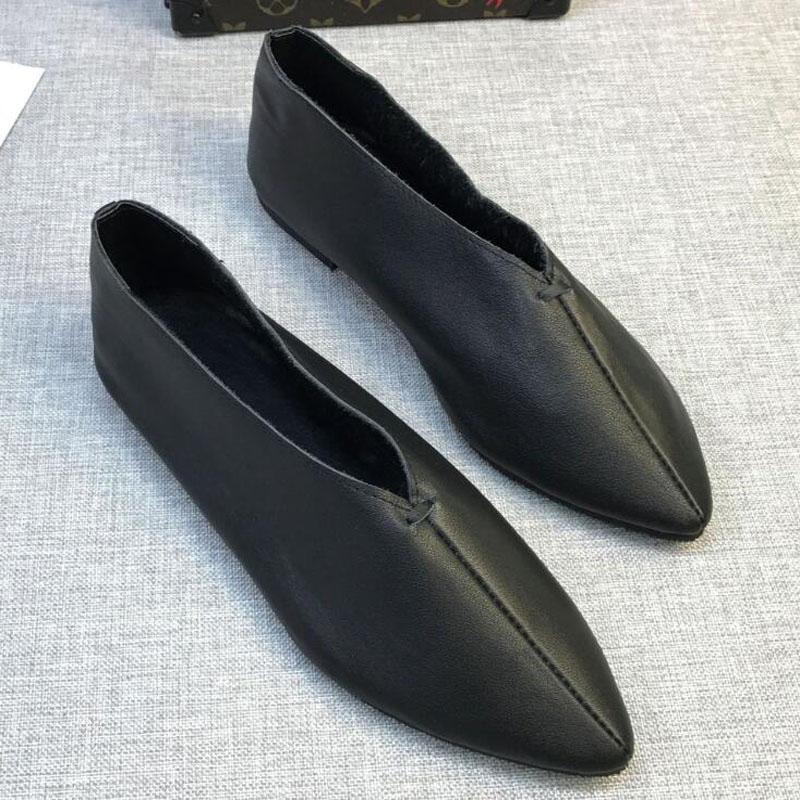 

Бренд Весна Осень Женские Мягкие Повседневные Балетки Кожаная Обувь Женские Мокасины Лоферы Женская Повседневная Обувь для Вождения Большой Размер 34~40 40 чёрный