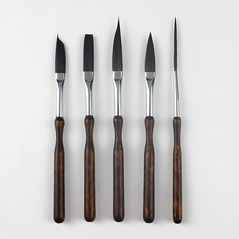 1/5Pcs Pinstriping Brush High Performance Detail Brush Portable Watercolor Oil Painting Brushes For Art Drawing Hand-Painted