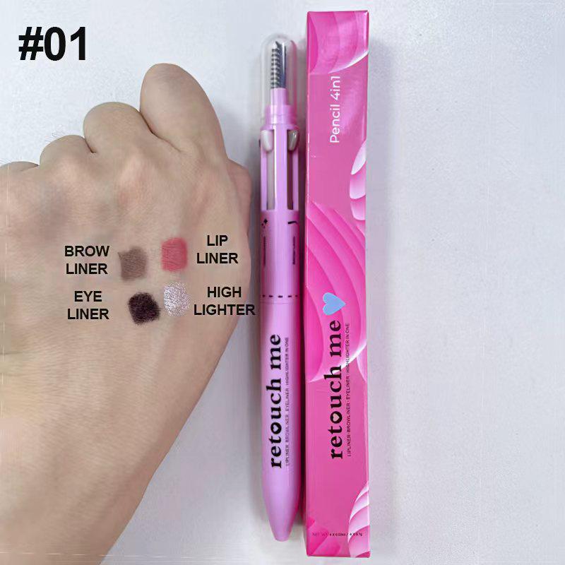

4-in-1 Makeup Pen: Lipliner, Highlighter, Eyeliner & Eyebrow Pencil in Four Colors 0.4 g