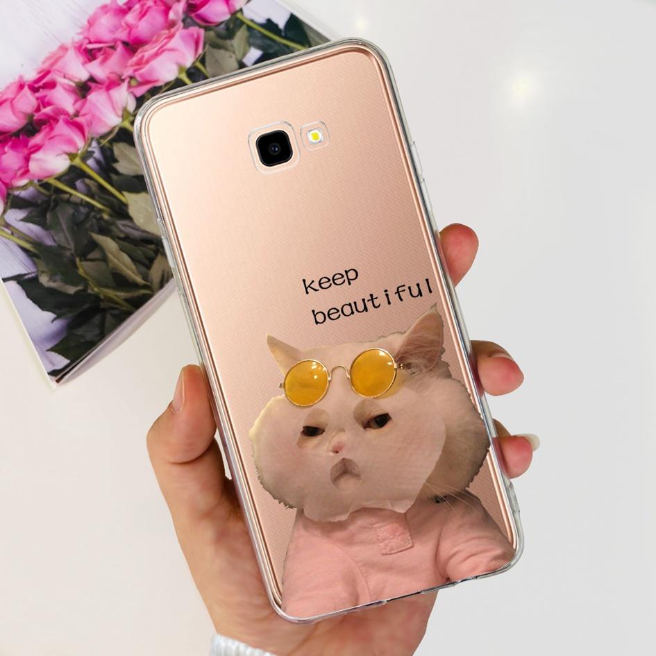 For Samsung J4 Plus Case J415 SM-J415F Silicone Cover Popular Flower Clear TPU Soft Bumper For Samsung Galaxy J4 2018 J4+ Fundas