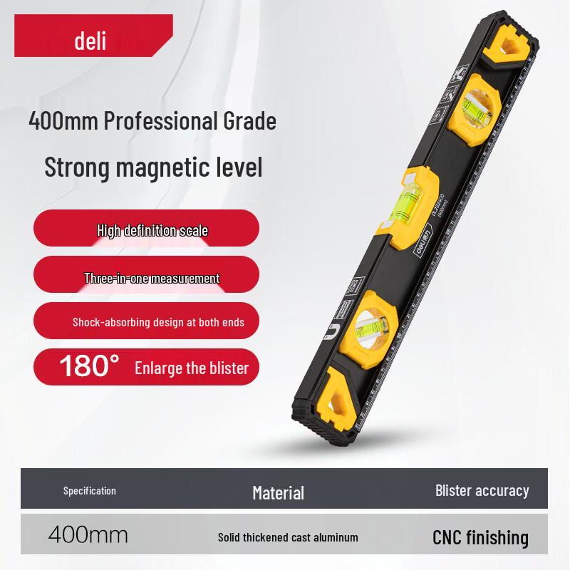 Deli Strong Magnetic High-Precision Cast Aluminum Level
