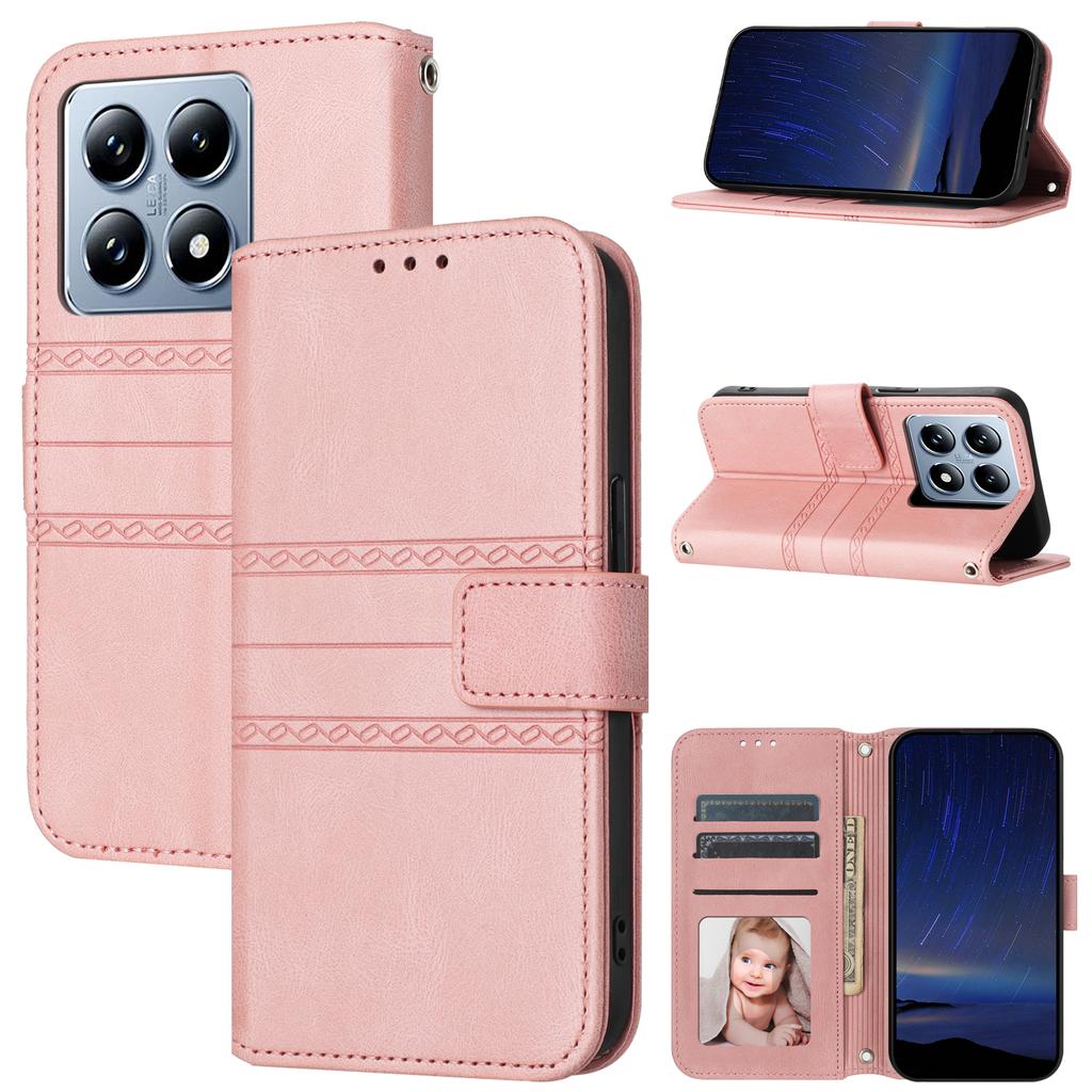 For Xiaomi 14T Case Wallet PU Leather Imprinted Pattern Phone Cover
